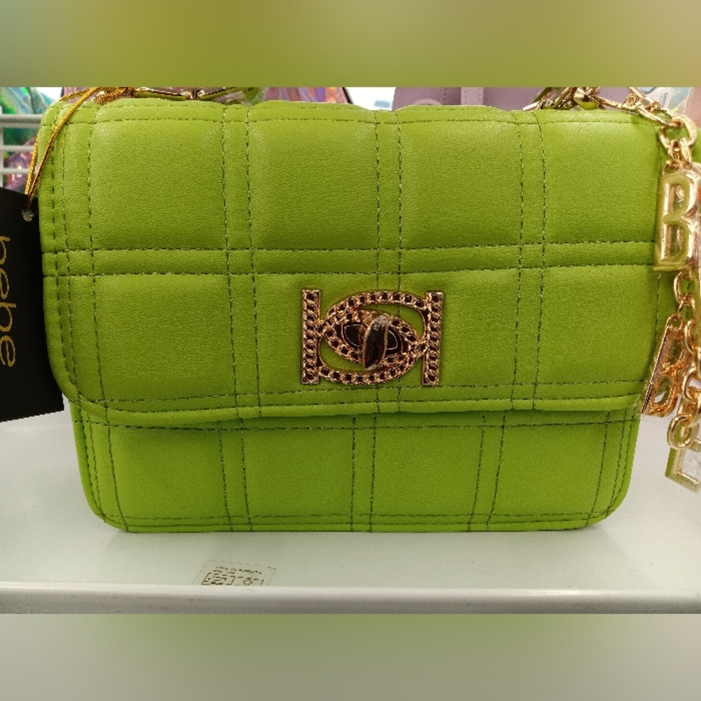 Bebe lime green purse